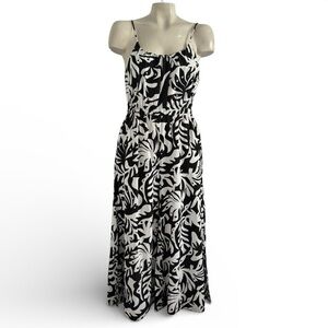 RACHEL ZOE BLACK WHITE LINEN SPRING SUMMER PANT JUMPSUIT SZ S NWT